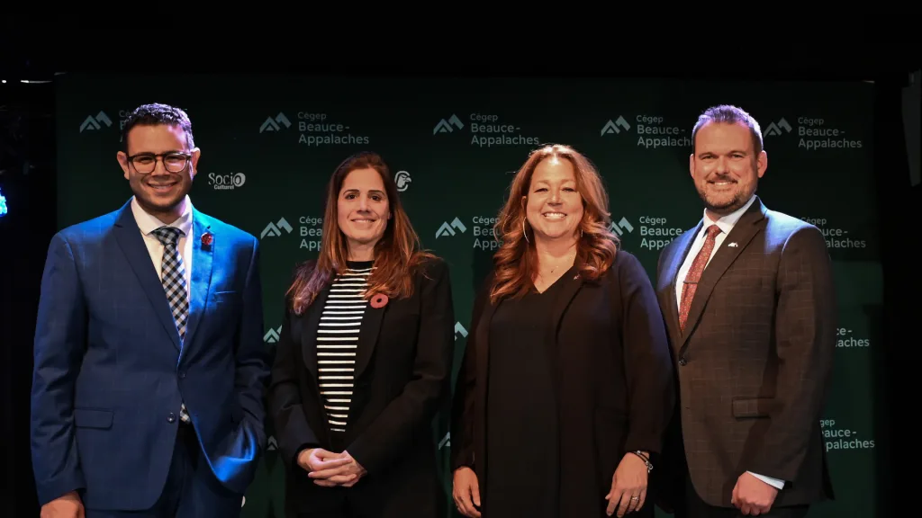 Photo de Samuel Poulin, Pascale Déry, Caroline Bouchard et Jean-Philippe Vachon